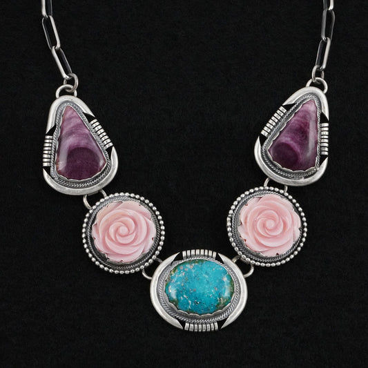 Paul Livingston Multi-Stone & Sterling Silver Necklace