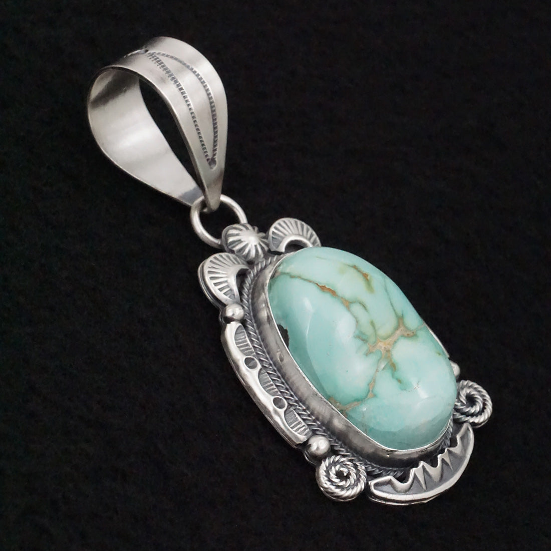 Jackson Hoskie Turquoise & Sterling Silver Pendant