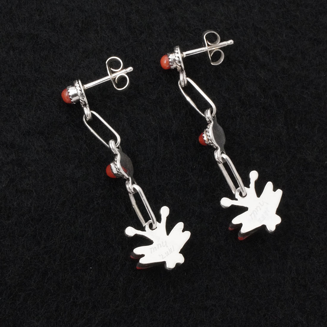 Mildred Ukestine Coral & Sterling Silver Earrings