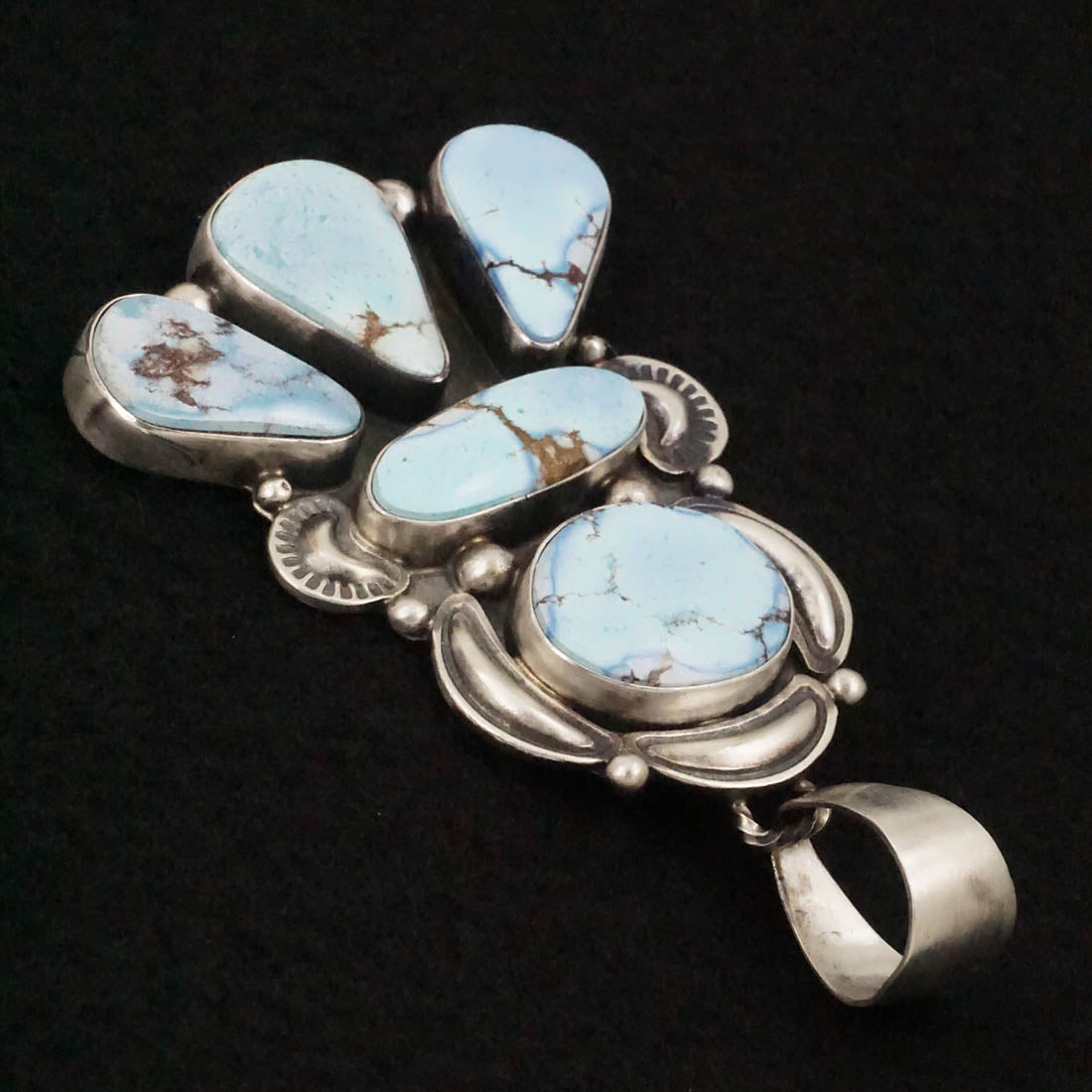 Darrin Livingston Turquoise & Sterling Silver Earrings & Pendant