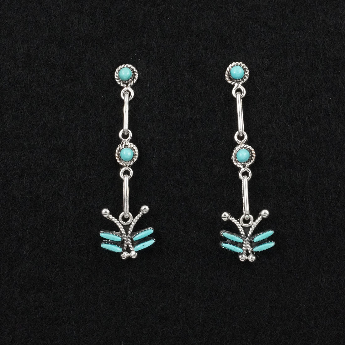 Mildred Ukestine Turquoise & Sterling Silver Earrings