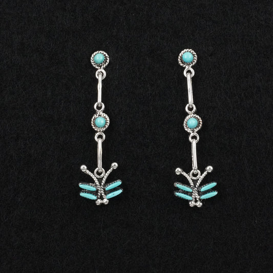 Mildred Ukestine Turquoise & Sterling Silver Earrings