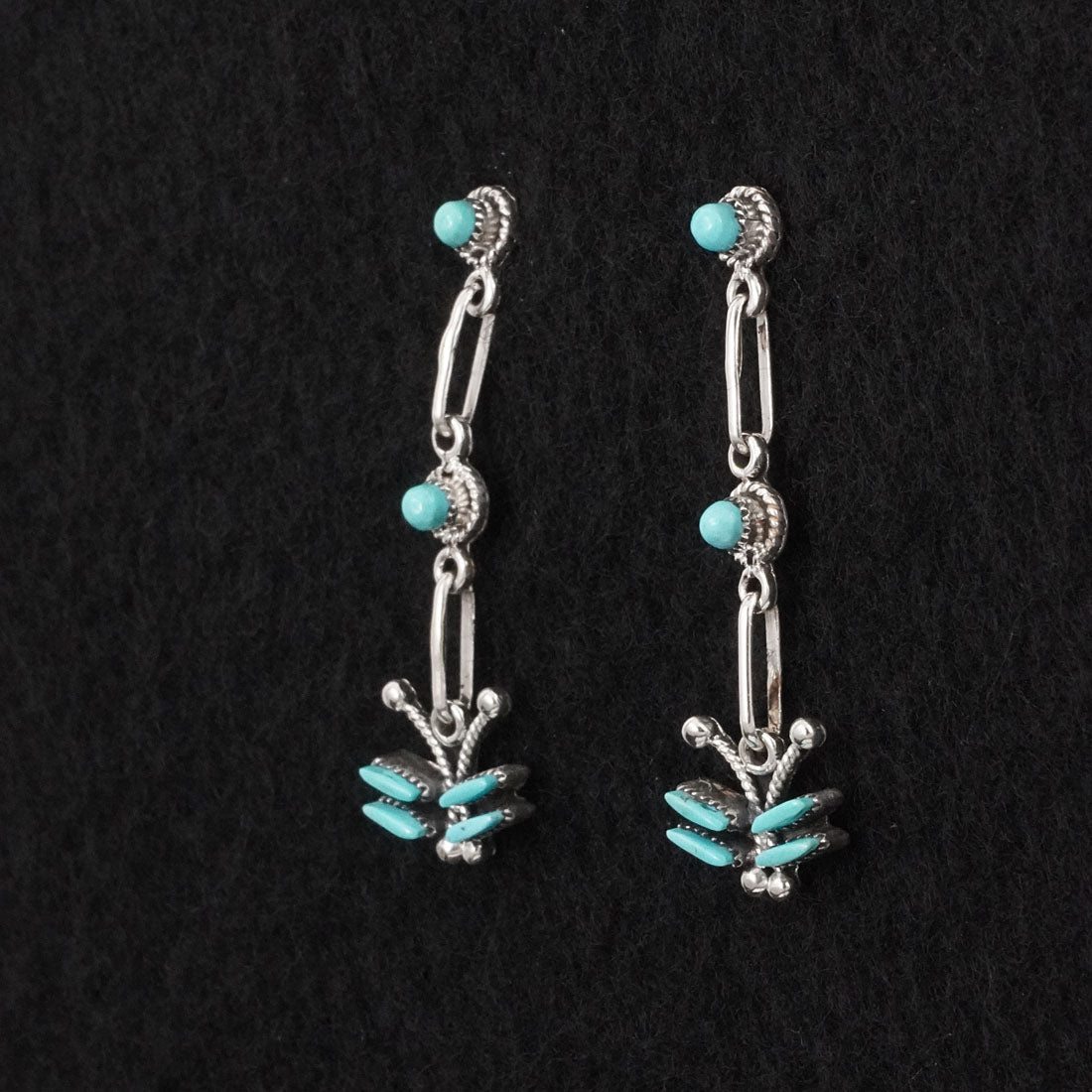 Mildred Ukestine Turquoise & Sterling Silver Earrings