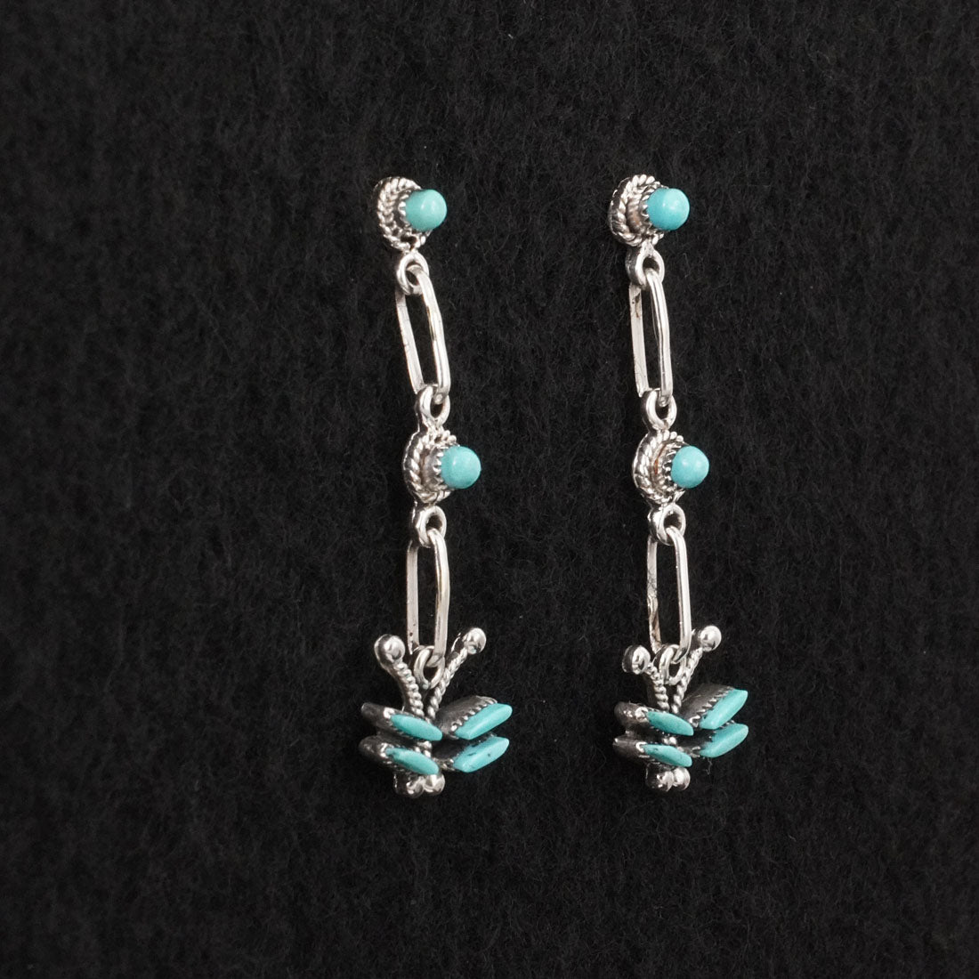 Mildred Ukestine Turquoise & Sterling Silver Earrings