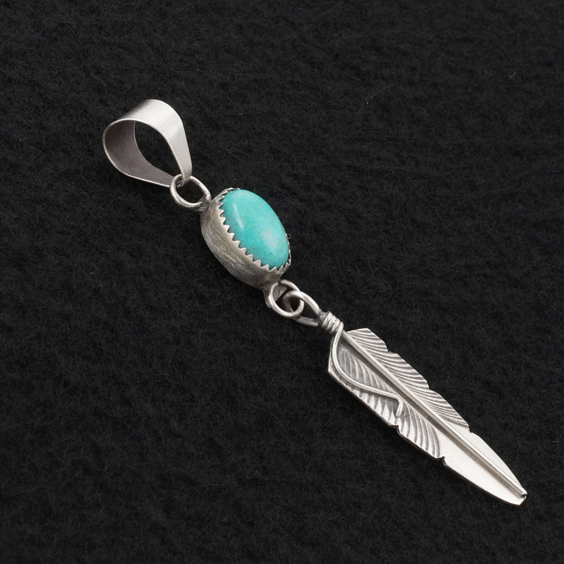 Chris Charley Turquoise & Sterling Silver Pendant