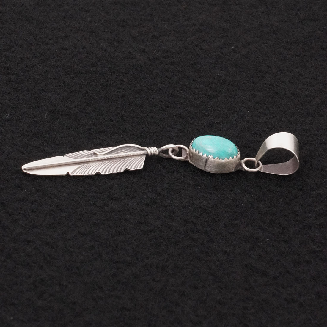 Chris Charley Turquoise & Sterling Silver Pendant