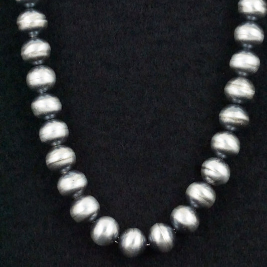 Dorinda Mariano Sterling Silver Navajo Pearl Necklace 36"