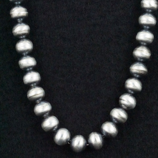 Dorinda Mariano Sterling Silver Navajo Pearl Necklace 60"