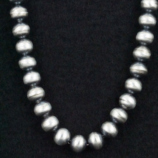 Bryannen Halwood Sterling Silver Navajo Pearl Necklace 24"