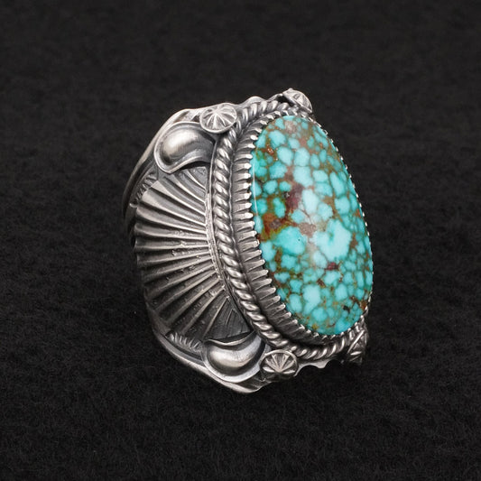 Delbert Gordon Turquoise & Sterling Silver Ring Size 12