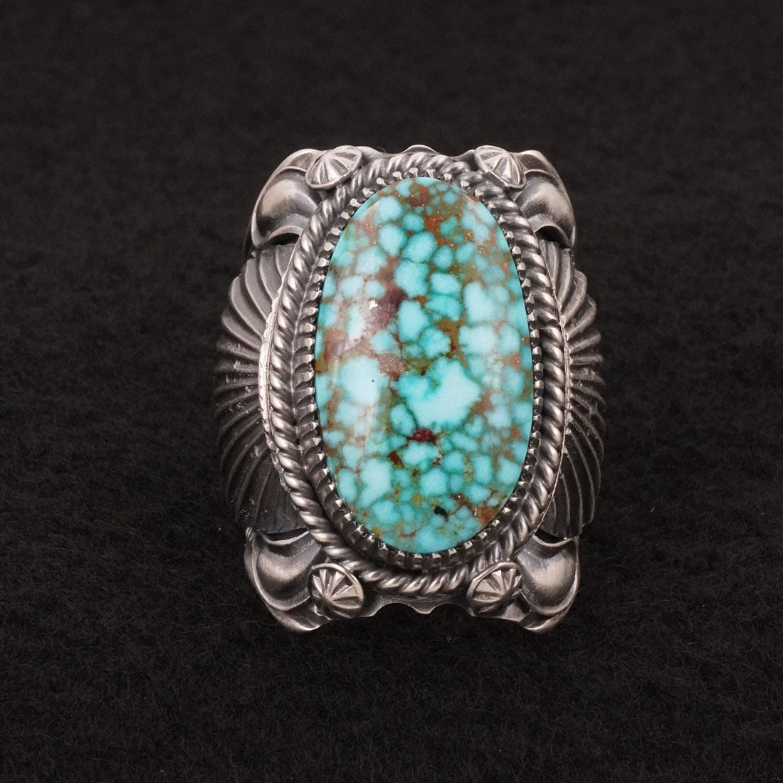 Delbert Gordon Turquoise & Sterling Silver Ring Size 12