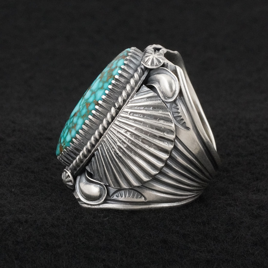 Delbert Gordon Turquoise & Sterling Silver Ring Size 12