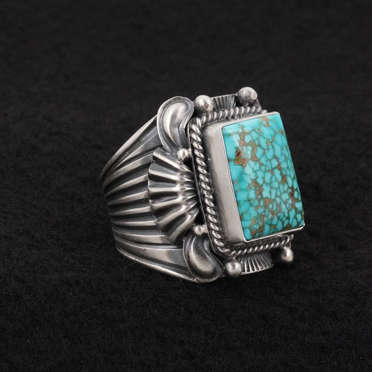 Delbert Gordon Turquoise & Sterling Silver Ring Size 11.5