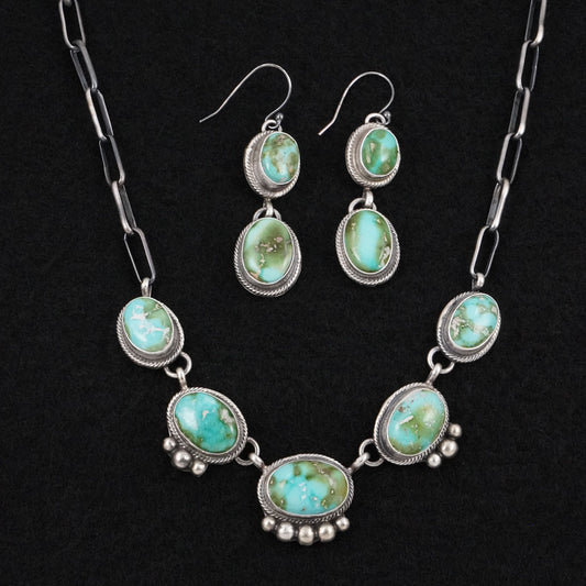Kathleen Livingston Turquoise & Sterling Silver Necklace Set