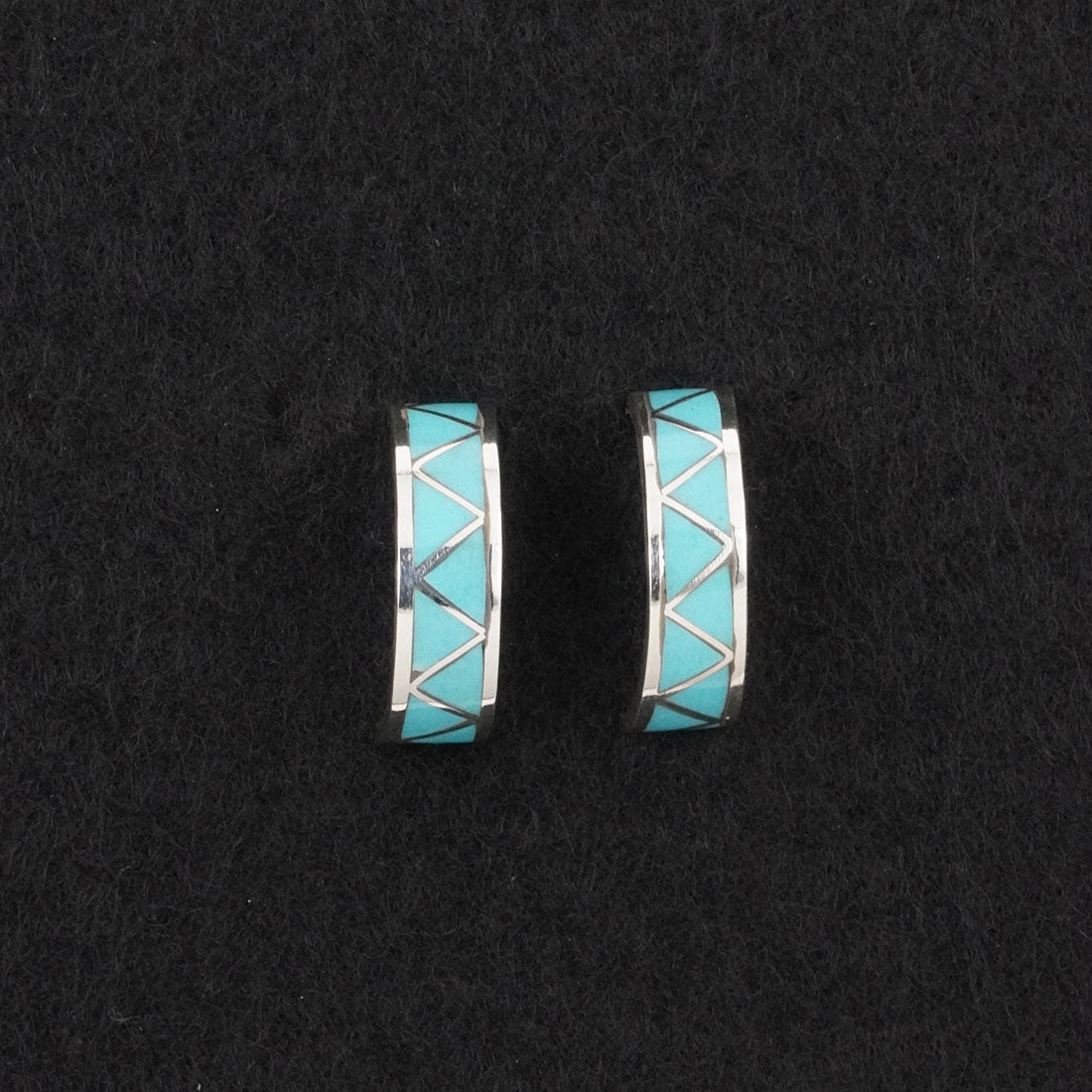 Claudine Haloo Turquoise & Sterling Silver Earrings