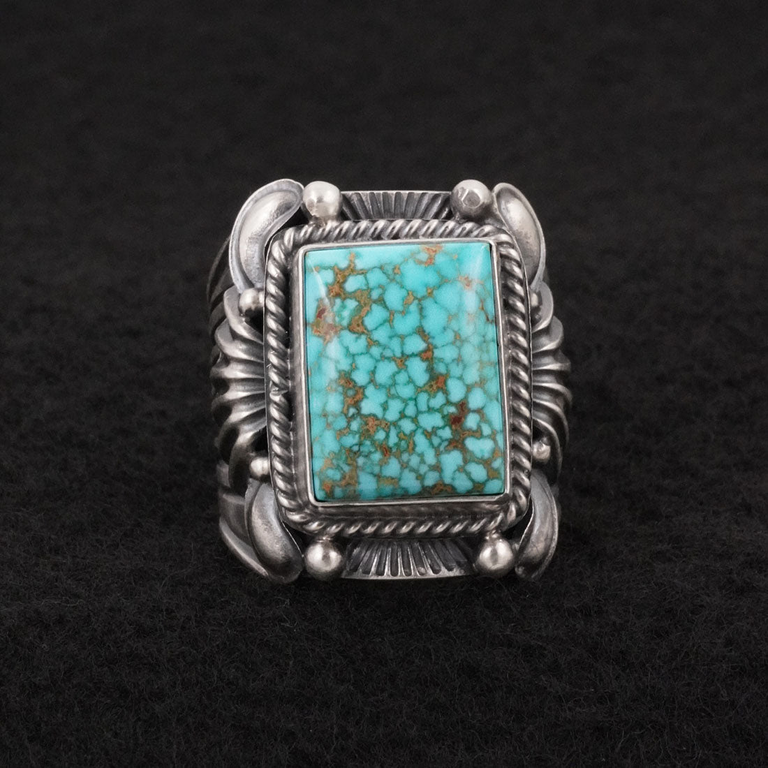 Delbert Gordon Turquoise & Sterling Silver Ring Size 11.5