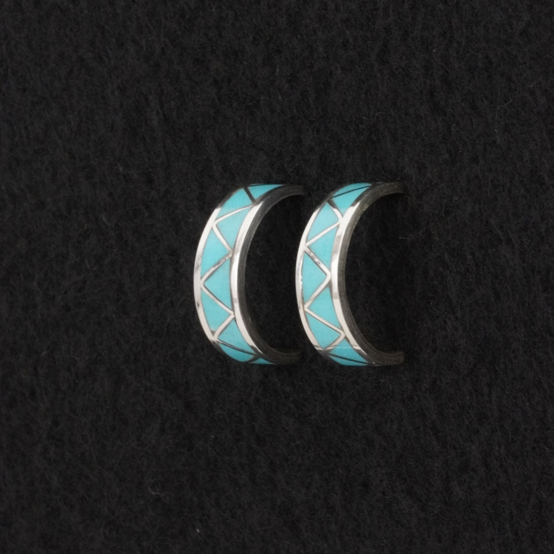 Claudine Haloo Turquoise & Sterling Silver Earrings