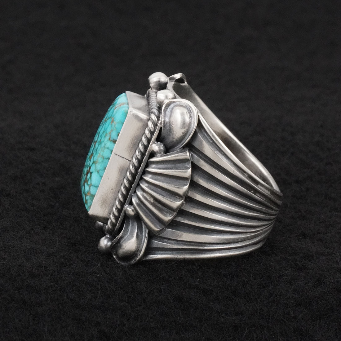 Delbert Gordon Turquoise & Sterling Silver Ring Size 11.5