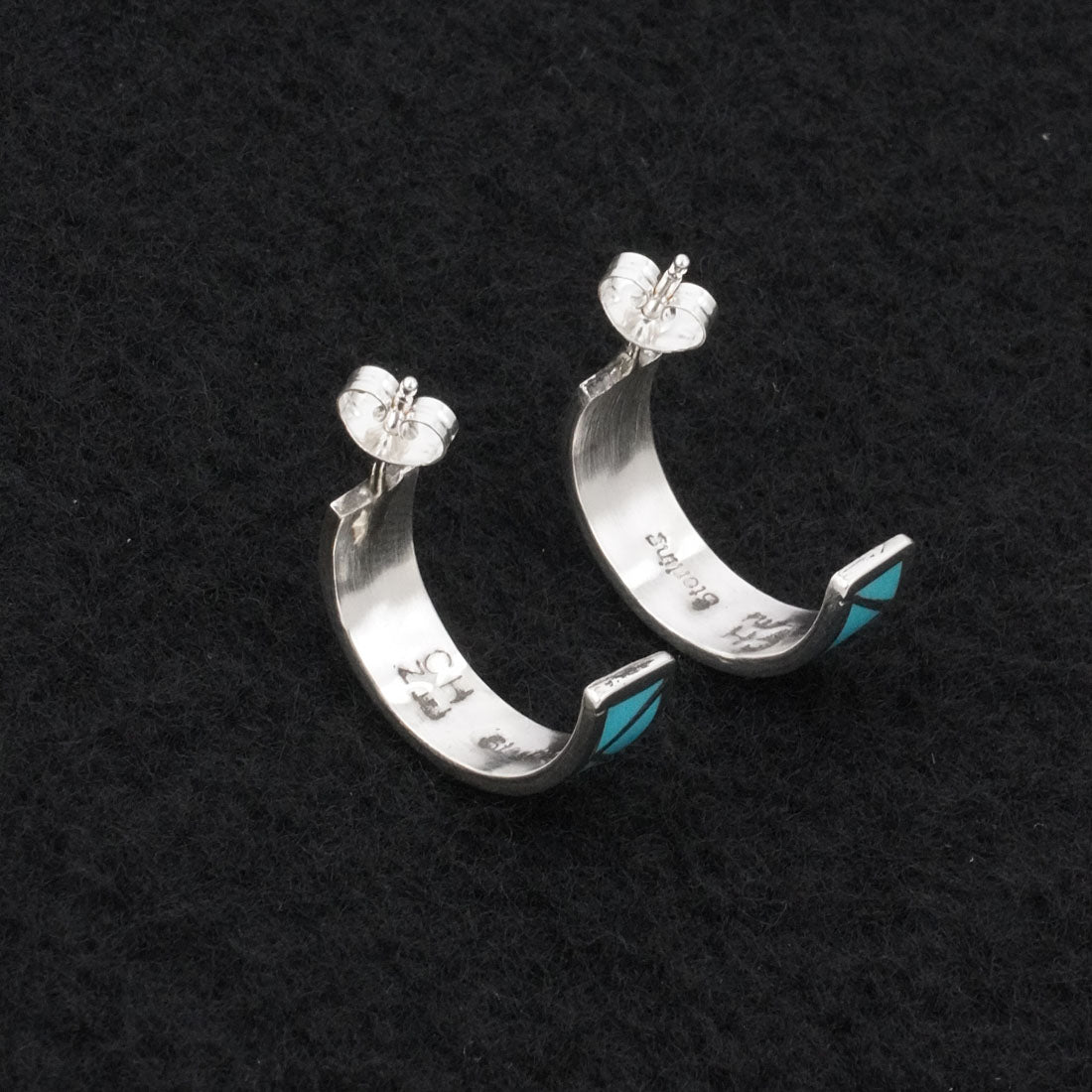 Claudine Haloo Turquoise & Sterling Silver Earrings