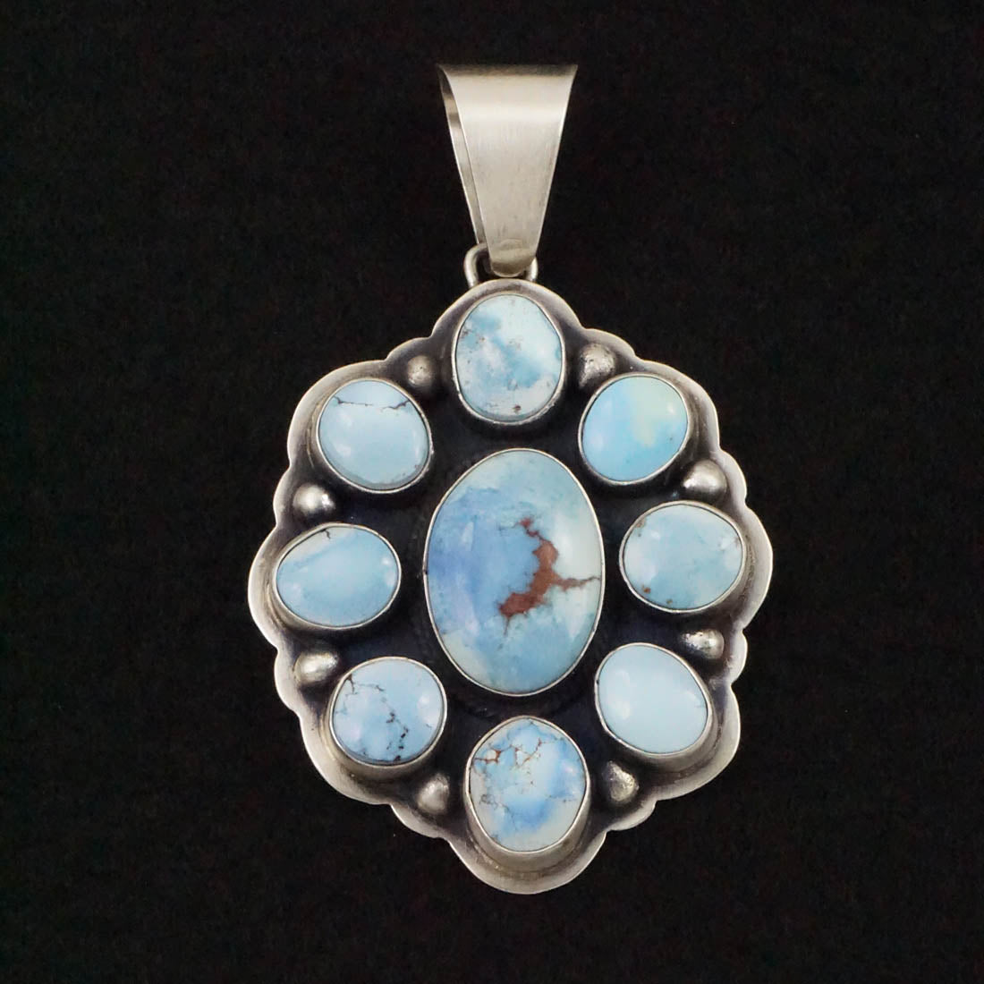 Darrin Livingston Turquoise & Sterling Silver Earrings & Pendant