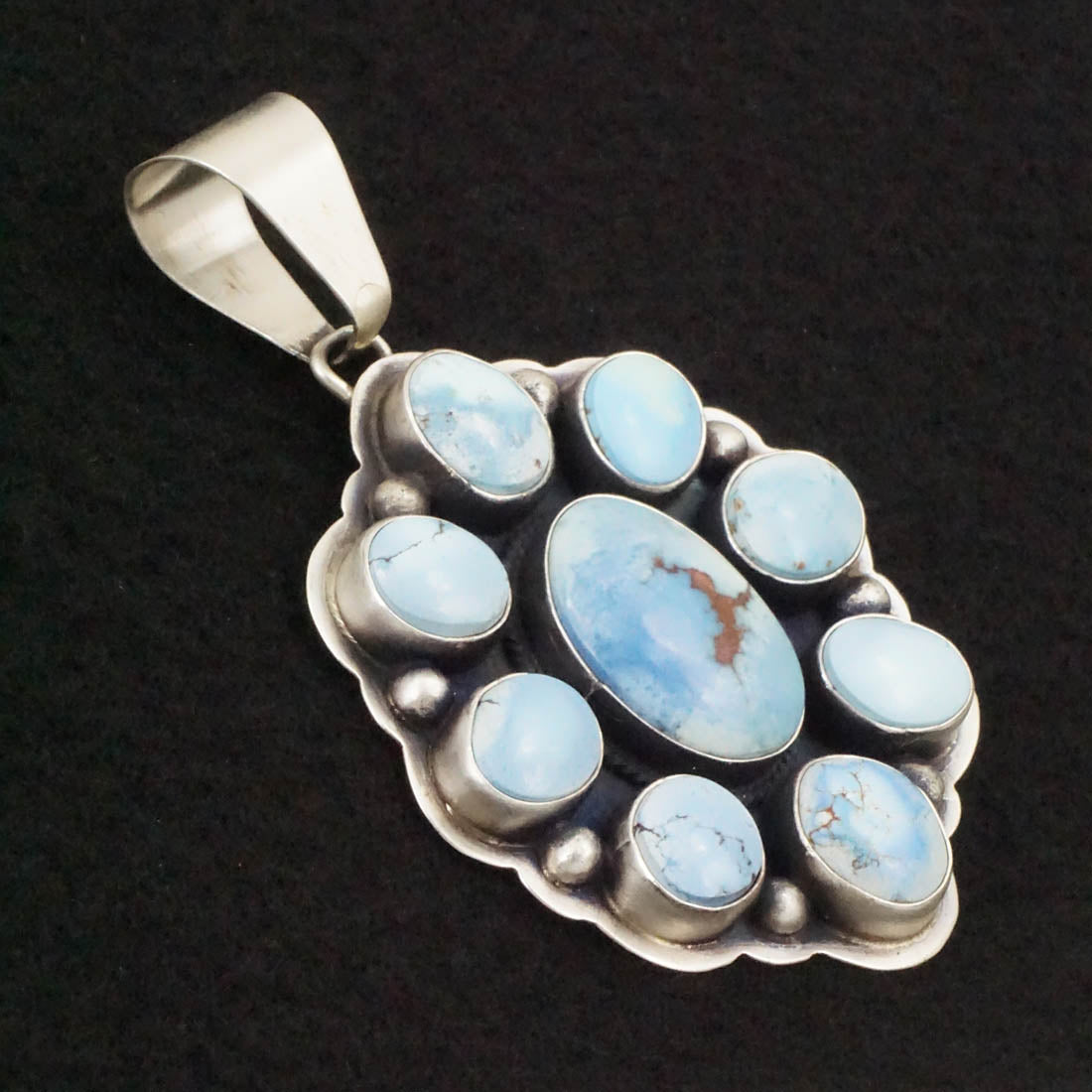 Darrin Livingston Turquoise & Sterling Silver Earrings & Pendant