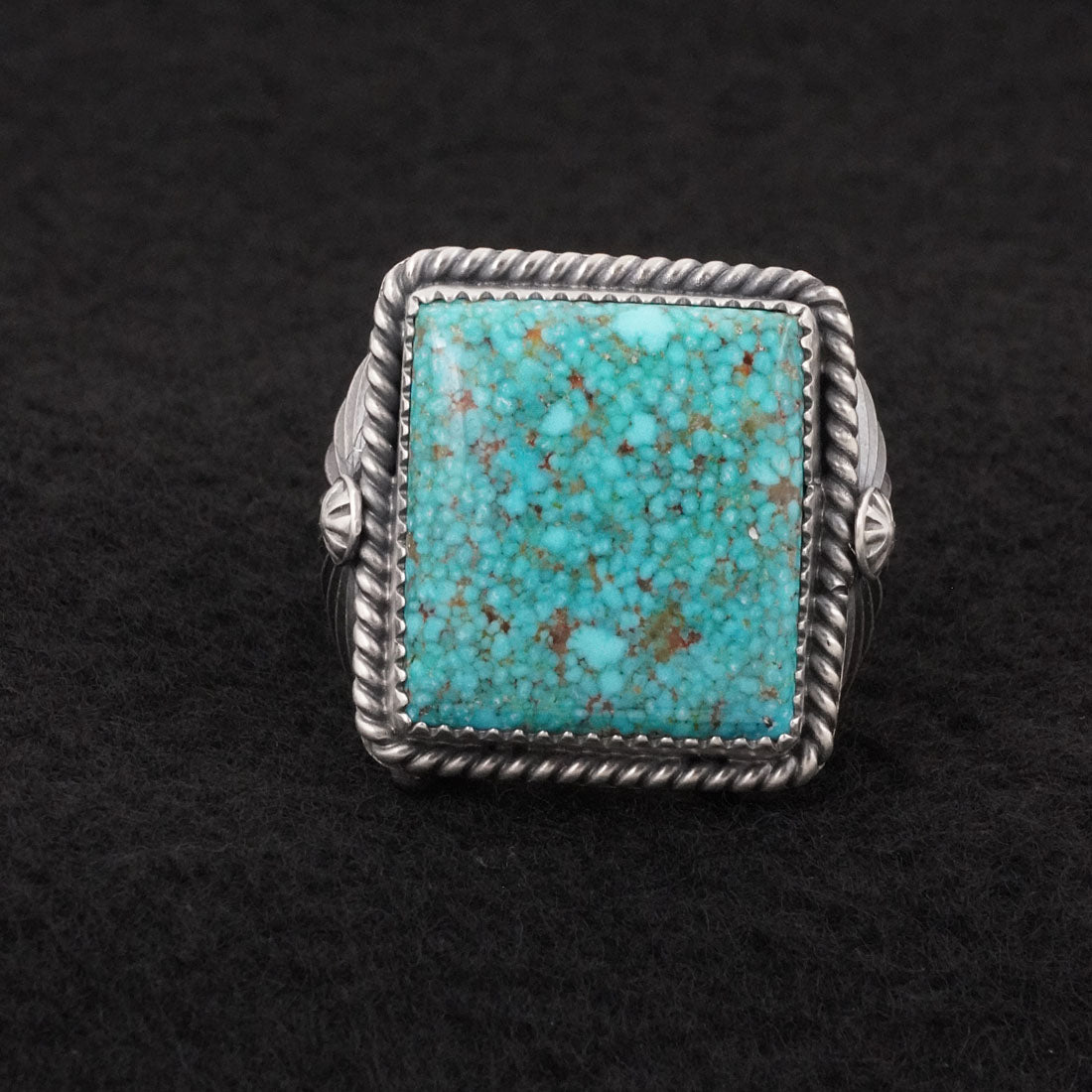 Delbert Gordon Turquoise & Sterling Silver Ring Size 12.5