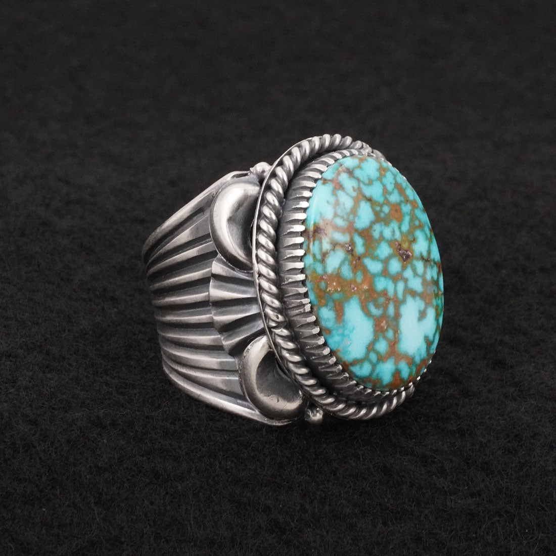 Delbert Gordon Turquoise & Sterling Silver Ring Size 11.5
