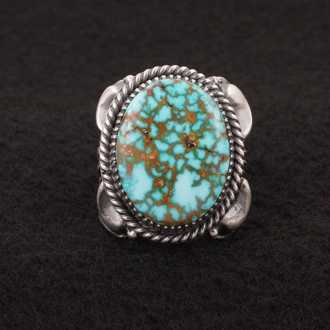Delbert Gordon Turquoise & Sterling Silver Ring Size 11.5