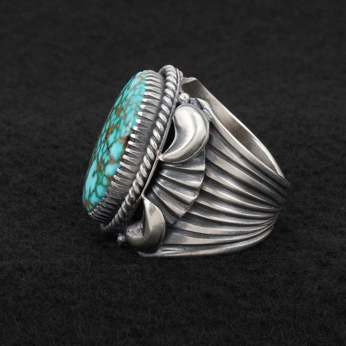 Delbert Gordon Turquoise & Sterling Silver Ring Size 11.5