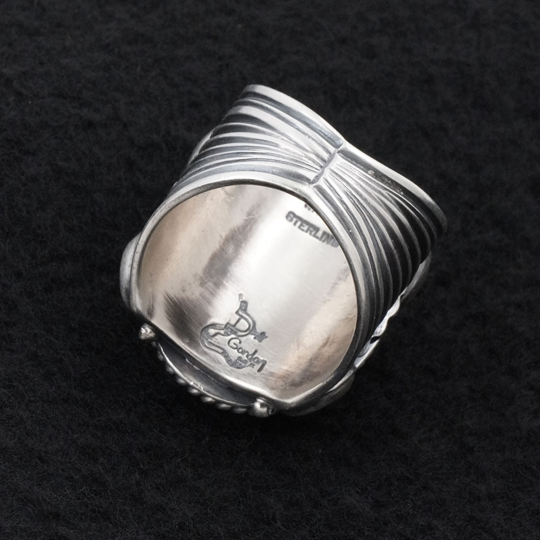 Delbert Gordon Turquoise & Sterling Silver Ring Size 11.5