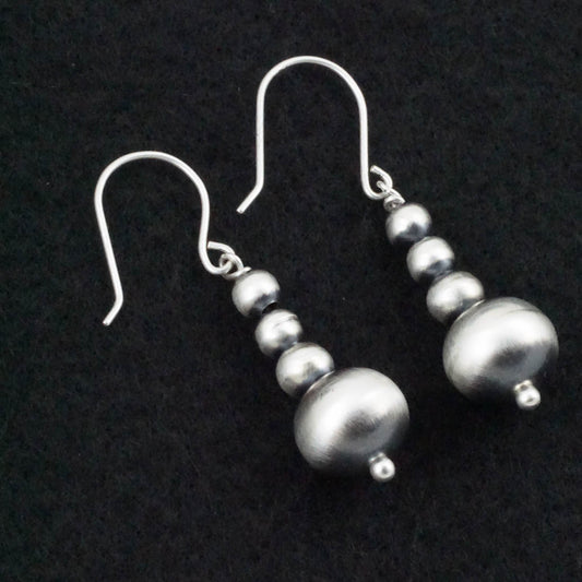Dorinda Mariano Sterling Silver Navajo Pearl Earrings