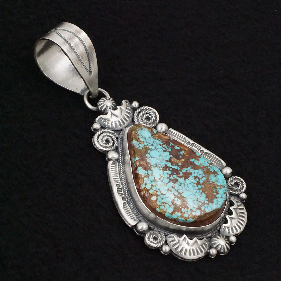 Jackson Hoskie Turquoise & Sterling Silver Pendant