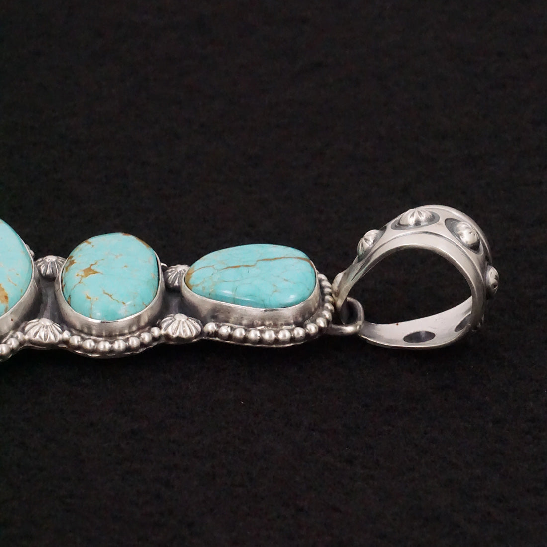 Darrin Livingston Turquoise & Sterling Silver Earrings & Pendant