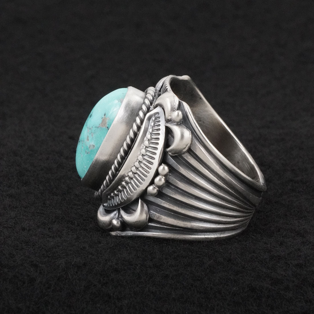 Delbert Gordon Turquoise & Sterling Silver Ring Size 12