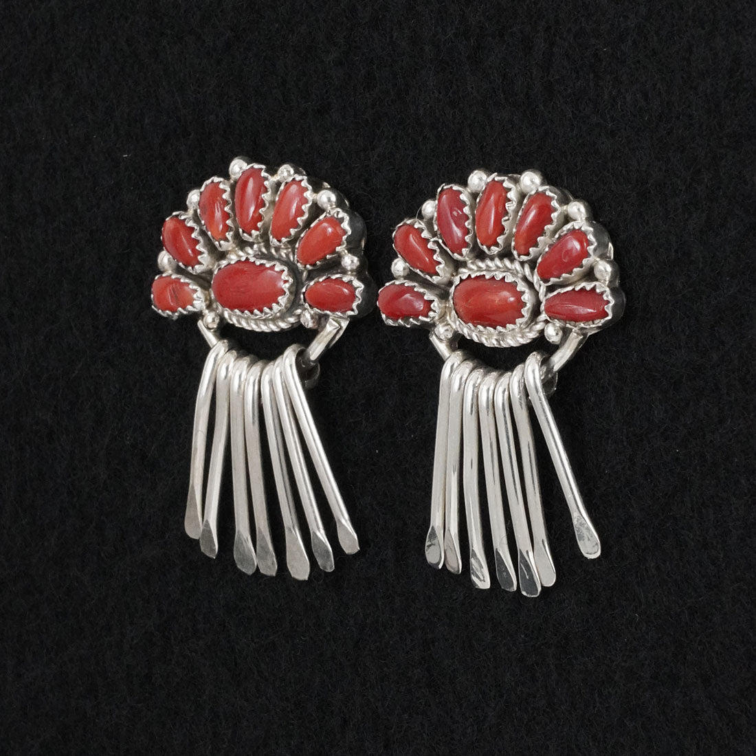 Justina Wilson Coral & Sterling Silver Earrings