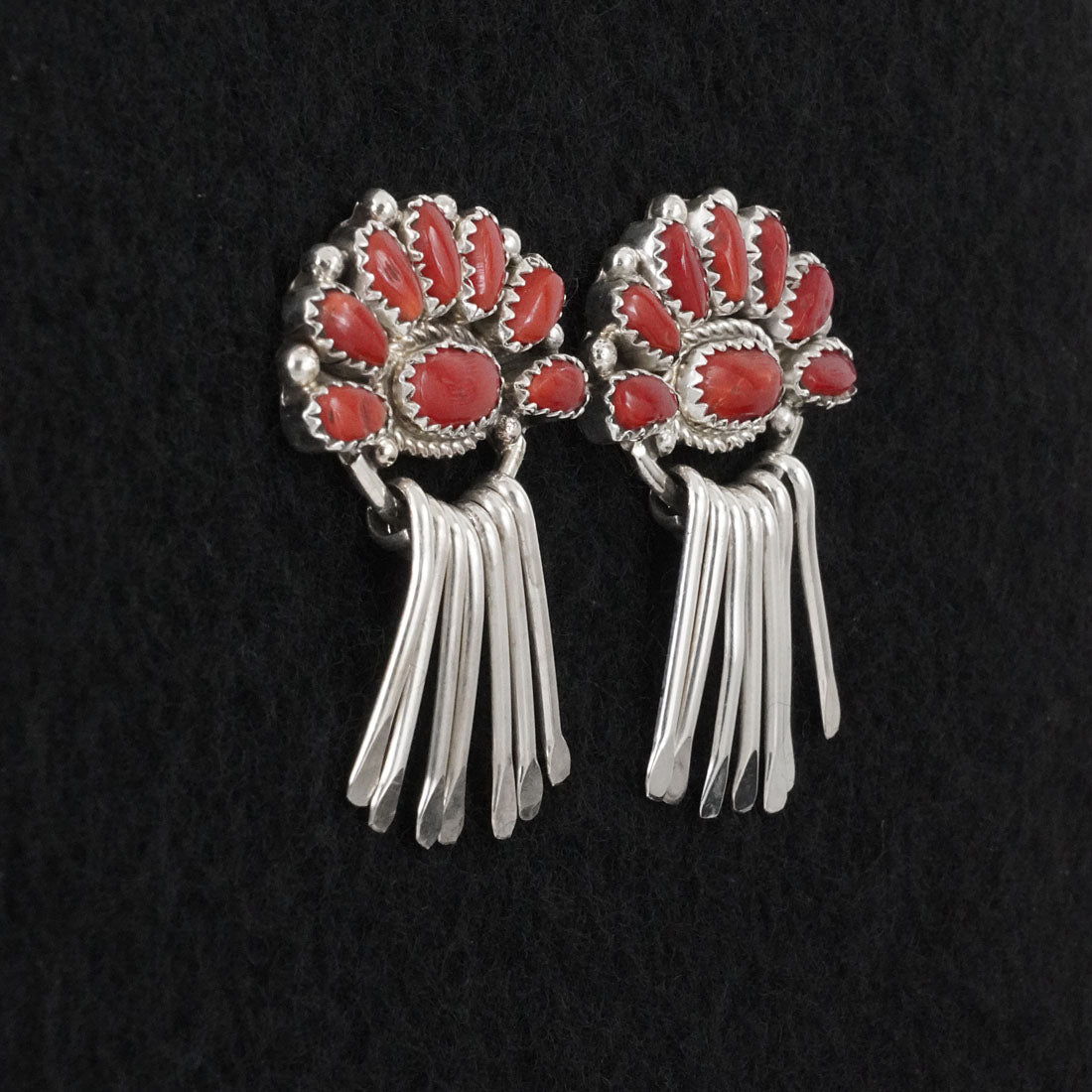 Justina Wilson Coral & Sterling Silver Earrings