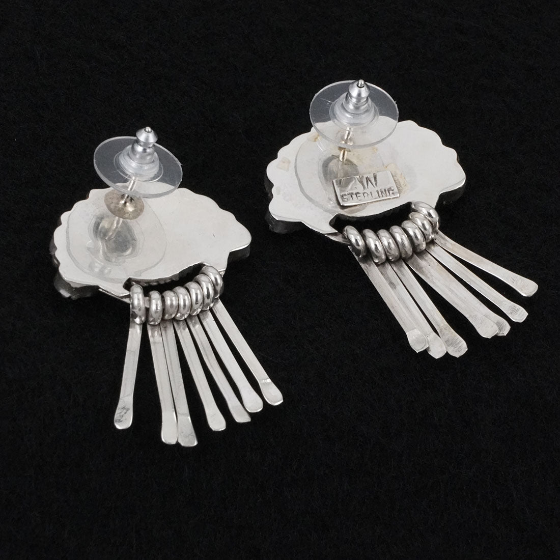 Justina Wilson Coral & Sterling Silver Earrings