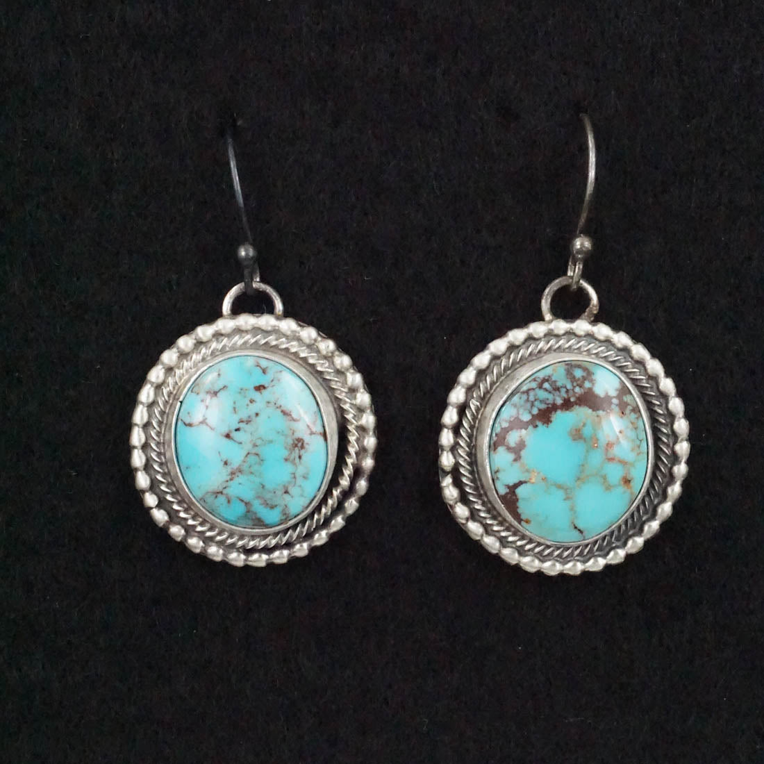 Bobby Johnson Turquoise & Sterling Silver Earrings & Pendant