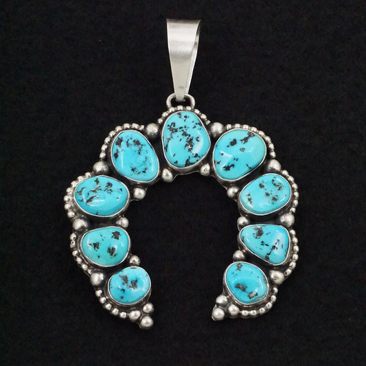 Kathleen Livingston Turquoise & Sterling Silver Naja Pendant