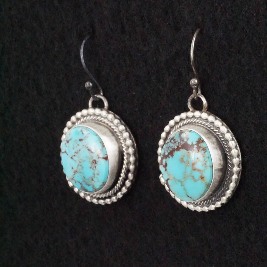 Bobby Johnson Turquoise & Sterling Silver Earrings & Pendant