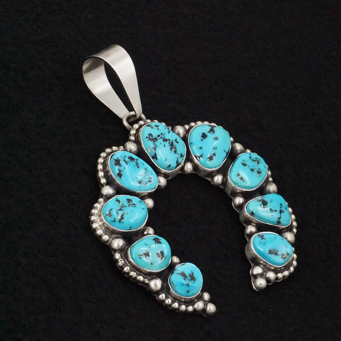 Kathleen Livingston Turquoise & Sterling Silver Naja Pendant