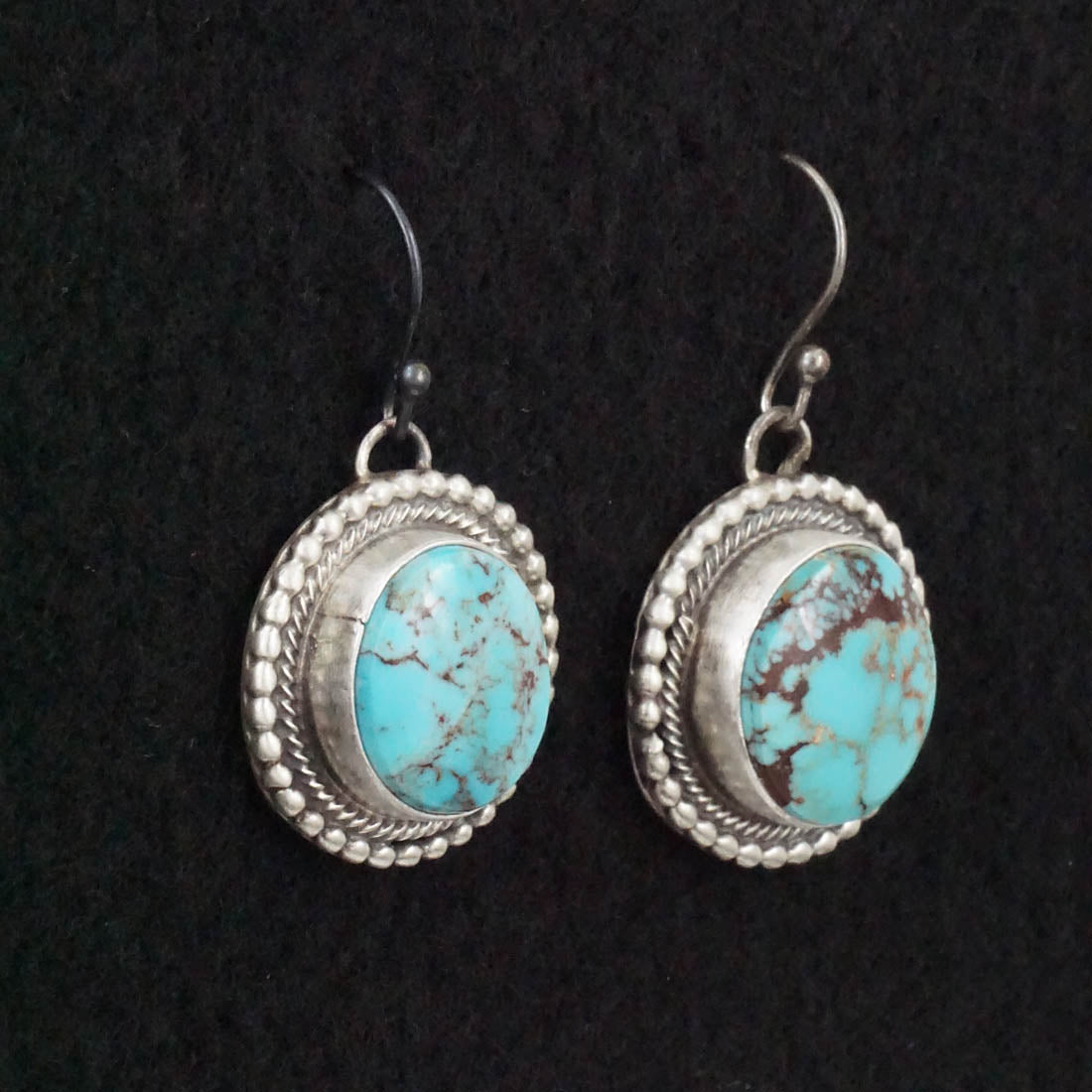 Bobby Johnson Turquoise & Sterling Silver Earrings & Pendant