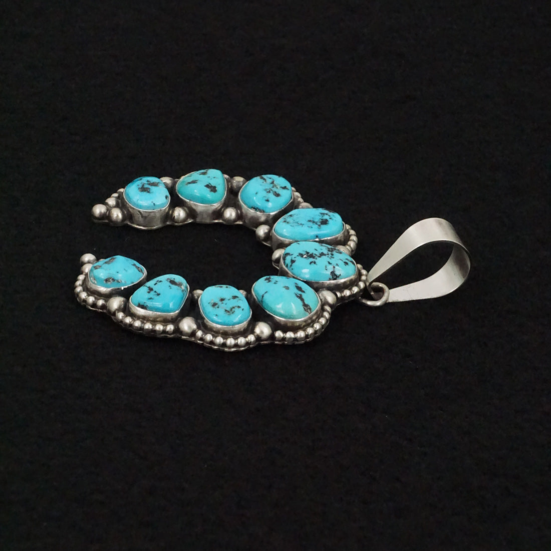 Kathleen Livingston Turquoise & Sterling Silver Naja Pendant