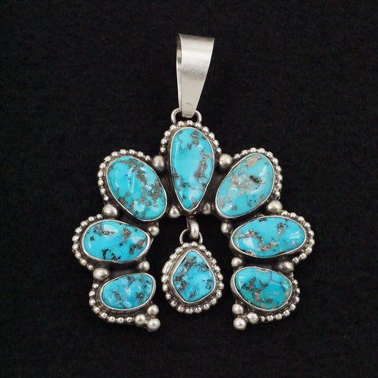 Kathleen Livingston Turquoise & Sterling Silver Naja Pendant