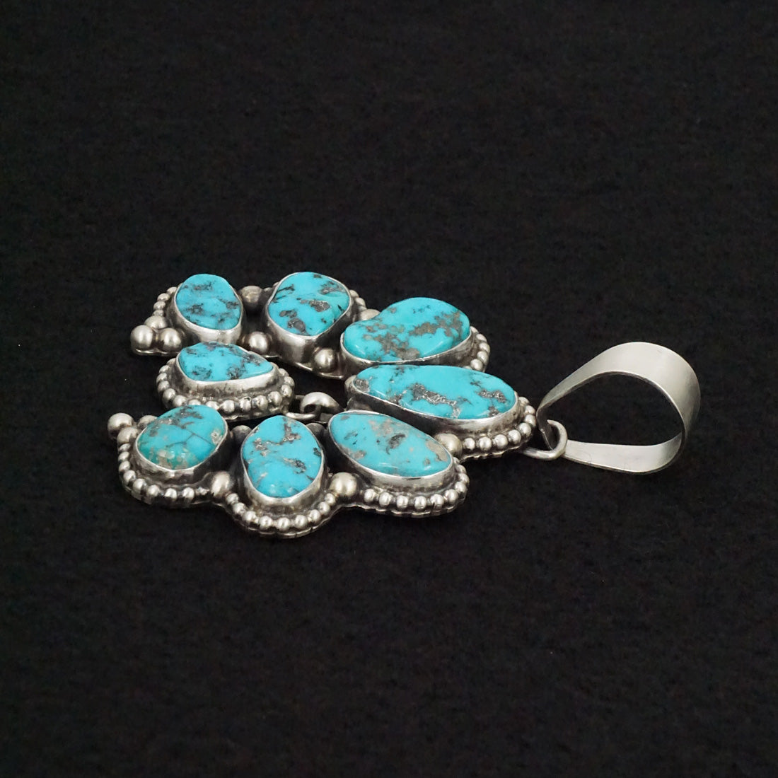 Kathleen Livingston Turquoise & Sterling Silver Naja Pendant