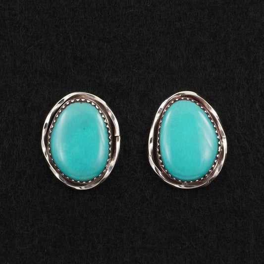 Ernest Hawthorne Turquoise & Sterling Silver Earrings