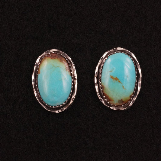 Ernest Hawthorne Turquoise & Sterling Silver Earrings