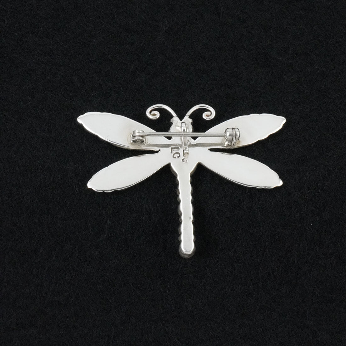 Lee Charley Coral & Sterling Silver Pendant/Pin