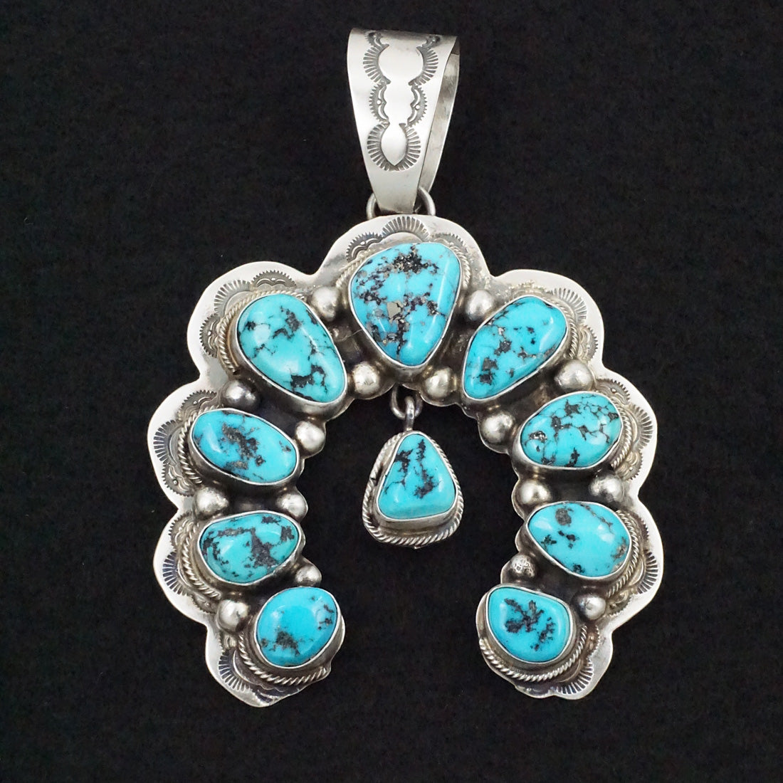 Bob Becenti Turquoise & Sterling Silver Earrings & Pendant