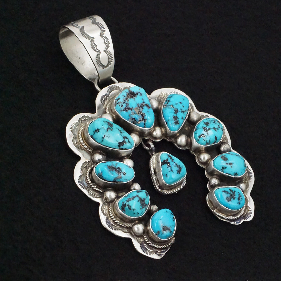 Bob Becenti Turquoise & Sterling Silver Earrings & Pendant